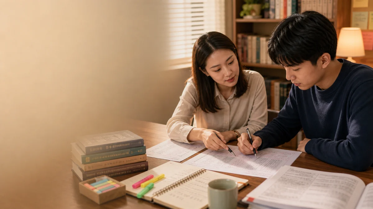 Giáo viên chữa lỗi bài thi thử HSK 4 cùng học viên