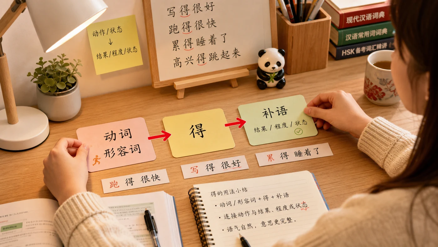 Thẻ học minh họa công thức phần bổ nghĩa cộng 的 cộng danh từ trong tiếng Trung