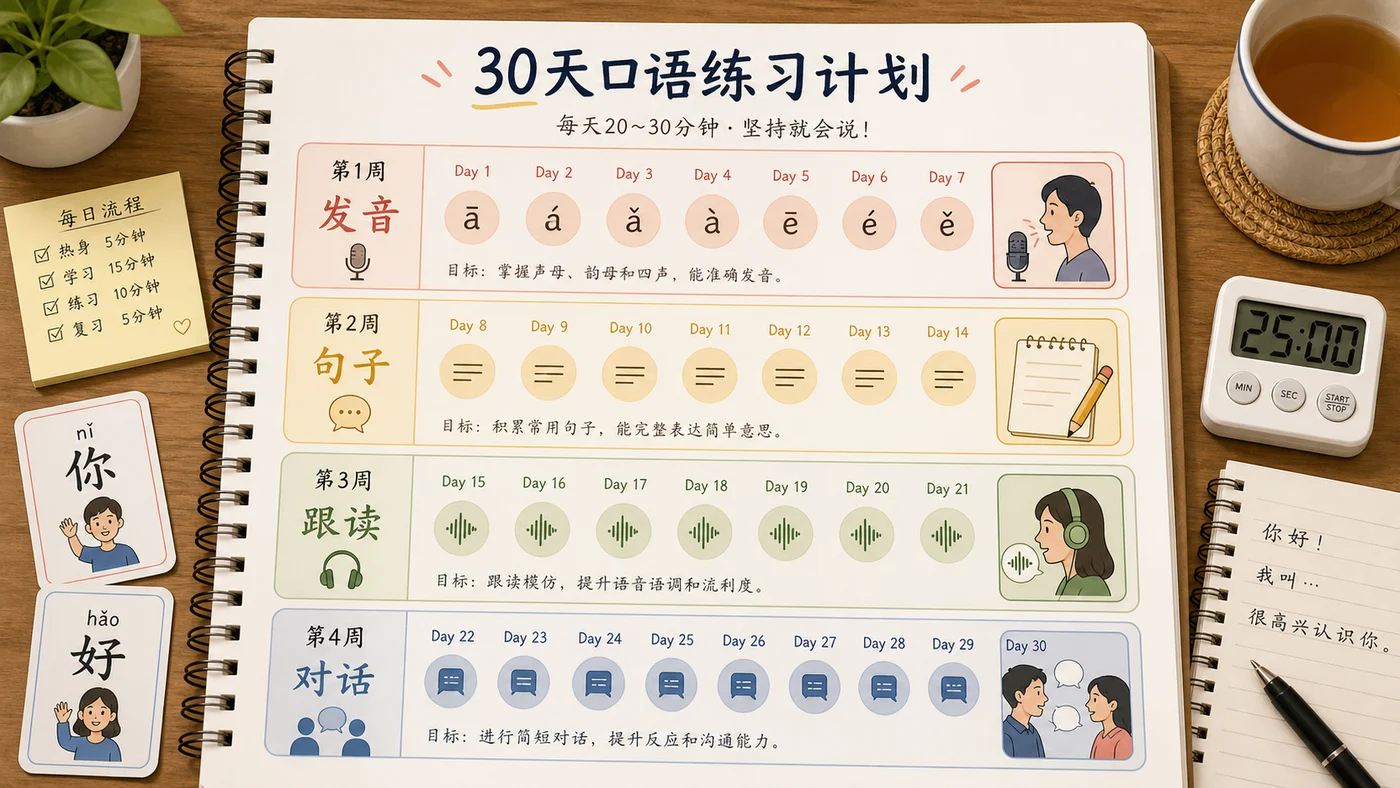 Lộ trình luyện nói tiếng Trung cho người mới trong 30 ngày