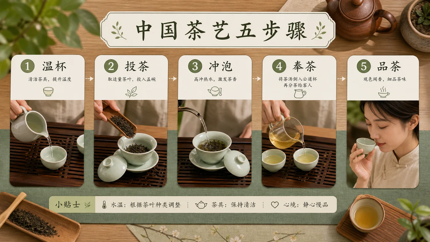 Các bước nghi thức pha trà trong văn hóa trà Trung Quốc